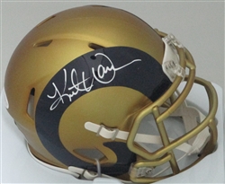 KURT WARNER SIGNED RAMS BLAZE MINI HELMET - BCA