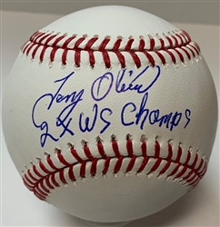 TONY OLIVA SIGNED OFFICIAL MLB BASEBALL W/ 2 X WS CHAMPS - TWINS - JSA