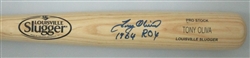 TONY OLIVA SIGNED LOUISVILLE SLUGGER NAME ENGRAVED BLONDE BAT W/ ROY - TWINS - JSA