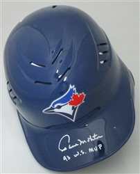 PAUL MOLITOR SIGNED BLUE JAYS COOLFLO FULL SIZE HELMET W/ 93 WS MVP - JSA