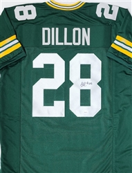 AJ DILLON SIGNED CUSTOM REPLICA PACKERS GREEN JERSEY - JSA