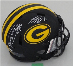 DONALD DRIVER & JORDY NELSON DUAL SIGNED FULL SIZE PACKERS ECLIPSE AUTHENTIC SPEED HELMET - JSA