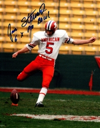 JAN STENERUD SIGNED 8X10 KC CHIEFS PHOTO #1