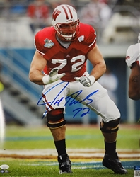 JOE THOMAS SIGNED 16X20 WI BADGERS PHOTO #4 - JSA