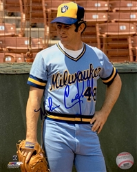 MIKE CALDWELL SIGNED 8X10 BREWERS PHOTO #7