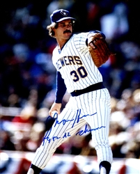 MOOSE HAAS SIGNED 8X10 BREWERS PHOTO #2