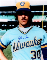 MOOSE HAAS SIGNED 8X10 BREWERS PHOTO #5