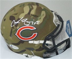 LANCE BRIGGS SIGNED BEARS CAMO MINI HELMET - JSA