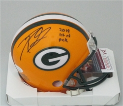 RASHAN GARY SIGNED PACKERS MINI HELMET W/ 1ST RND PICK - JSA