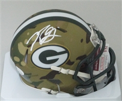 RASHAN GARY SIGNED PACKERS CAMO MINI HELMET - JSA