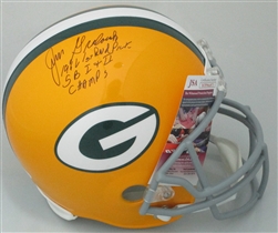 JIM GRABOWSKI SIGNED FULL SIZE PACKERS THROWBACK REPLICA HELMET W/ SCRIPTS- JSA