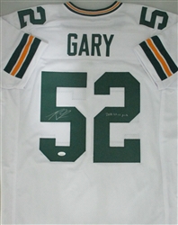 RASHAN GARY SIGNED PACKERS CUSTOM REPLICA WHITE JERSEY W/ 1ST RND PICK - JSA