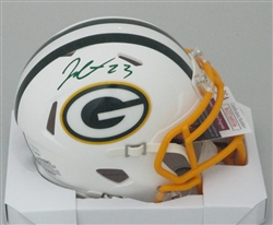 JAIRE ALEXANDER SIGNED RIDDELL PACKERS FLAT WHITE MINI HELMET - JSA