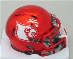 JAIRE ALEXANDER SIGNED RIDDELL LOUISVILLE CARDINALS CHROME MINI HELMET - JSA