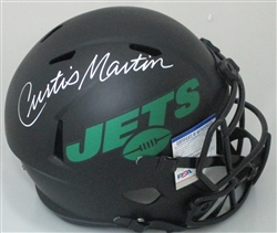 CURTIS MARTIN SIGNED FULL SIZE REPLICA ECLIPSE NY JETS HELMET - PSA