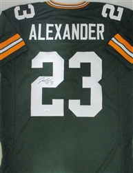 JAIRE ALEXANDER SIGNED CUSTOM REPLICA PACKERS GREEN JERSEY - JSA