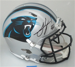 JULIUS PEPPERS SIGNED FULL SIZE PANTHERS AUTHENTIC SPEED HELMET