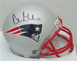 DREW BLEDSOE SIGNED PATRIOTS MINI HELMET