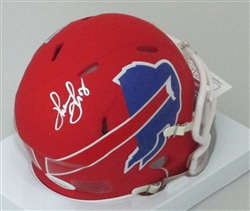 THURMAN THOMAS SIGNED RIDDELL AMP BILLS MINI HELMET - JSA