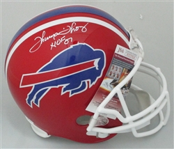 THURMAN THOMAS SIGNED FULL SIZE BILLS REPLICA HELMET W/ HOF -