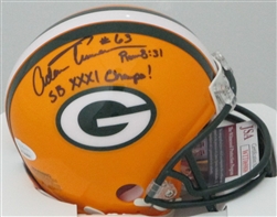 ADAM TIMMERMAN SIGNED RIDDELL MINI HELMET W/ SB CHAMPS - JSA