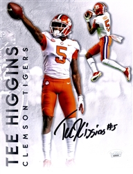 TEE HIGGINS SIGNED 8X10 CLEMSON TIGERS PHOTO #2 - BENGALS - JSA