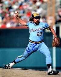 PETE LADD SIGNED 8X10 BREWERS PHOTO #1