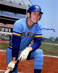 DON MONEY SIGNED 8X10 BREWERS PHOTO #1