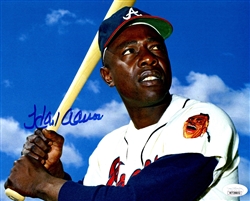 HENRY HANK AARON SIGNED 8X10 MILW. BRAVES PHOTO #7 - JSA