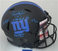 TIKI BARBER SIGNED FULL SIZE NY GIANTS AUTHENTIC ECLIPSE HELMET W/ SCRIPTS - JSA