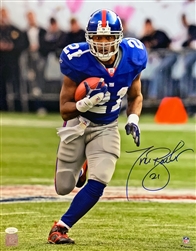 TIKI BARBER SIGNED 16X20 NY GIANTS PHOTO #1 - JSA