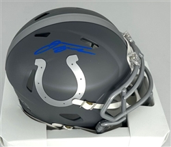 JONATHAN TAYLOR SIGNED COLTS SLATE SPEED MINI HELMET - FAN