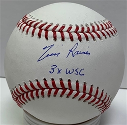 TIM RAINES SIGNED OFFICIAL MLB BASEBALL W/ 3 X WSC - JSA