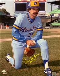 ROLLIE FINGERS SIGNED 16X20 BREWERS PHOTO #7 - JSA