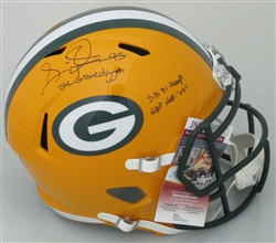 GILBERT BROWN SIGNED FULL SIZE PACKERS REPLICA SPEED HELMET W/ SCRIPTS - JSA