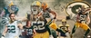CLAY MATTHEWS SIGNED 13X31 STRETCHED CUSTOM PACKERS CANVAS COLLAGE - JSA