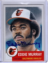 EDDIE MURRAY SIGNED 2020 TOPPS LIVING SET ORIOLES CARD #327 - JSA