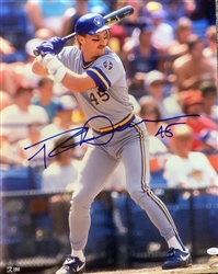 ROB DEER SIGNED 16X20 BREWERS PHOTO #7 - JSA