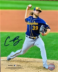 CORBIN BURNES SIGNED 8X10 BREWERS PHOTO #8