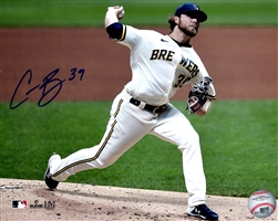 CORBIN BURNES SIGNED 8X10 BREWERS PHOTO #11