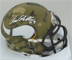 JARED ALLEN SIGNED RIDDELL VIKINGS CAMO MINI HELMET - BCA