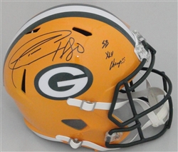 DONALD DRIVER SIGNED FULL SIZE PACKERS SPEED REPLICA HELMET W/ XLV CHAMPS - JSA