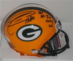 DONALD DRIVER SIGNED PACKERS SPEED MINI HELMET W/ GBP ALL TIME WR - JSA
