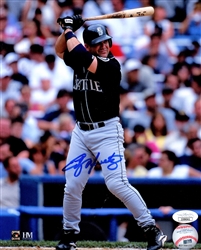 EDGAR MARTINEZ SIGNED 8X10 MARINERS PHOTO #1 - JSA