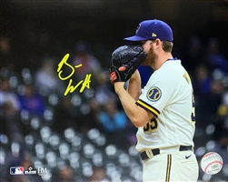 BRANDON WOODRUFF SIGNED 8X10 BREWERS PHOTO #7