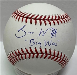 BRANDON WOODRUFF SIGNED OFFICIAL MLB BASEBALL W/ "BIG WOO" - BREWERS - JSA