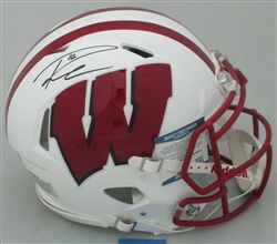 RUSSELL WILSON SIGNED FULL SIZE WI BADGERS SPEED AUTHENTIC HELMET - BCA