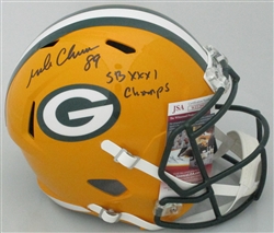 MARK CHMURA SIGNED FULL SIZE PACKERS REPLICA SPEED HELMET W/ SB XXXI - JSA