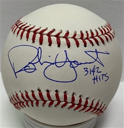 ROBIN YOUNT SIGNED OFFICIAL MLB BASEBALL W/ 3142 HITS - BREWERS - JSA