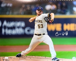 BRANDON WOODRUFF SIGNED BREWERS 16X20 PHOTO #6 - JSA